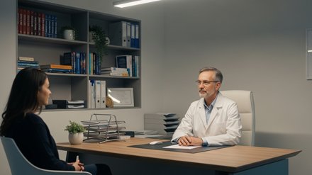 Нарколог консультирует пациента